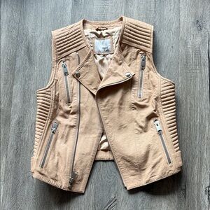 Anine Bing Beige Leather Vest